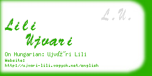 lili ujvari business card